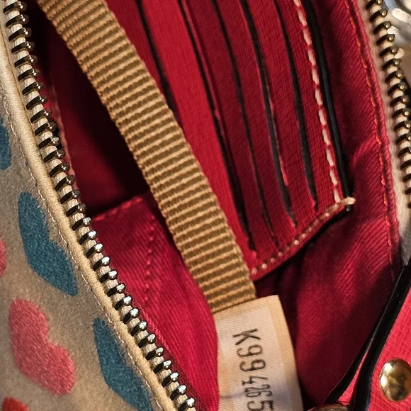 Dooney & Bourke Heart Pattern Multicolor Crossbody Bag - Picture 6 of 15